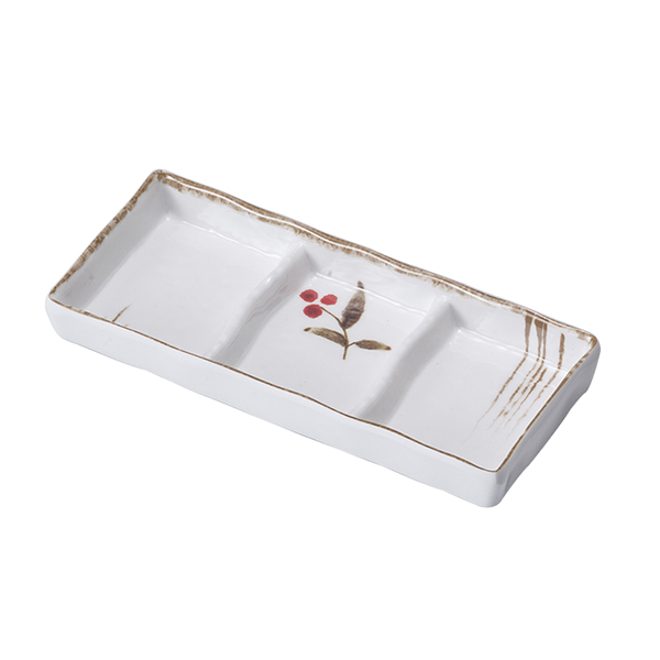 秋日长方三格皿